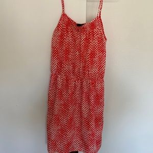 Bloomingdales’ AQUA Orange/White Mini Dress - Size Small